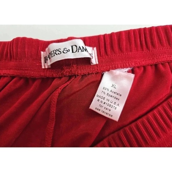 Drapers & Damons ~Woman Size XL~ Red Pull On Pants Slinky Elastic Waist. - Picture 5 of 12